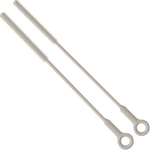 Extra Long Straw Cleaner Brush,Reusable and Soft Silicone Straw Cleaning Brush to Clean Crevice(Khaki)