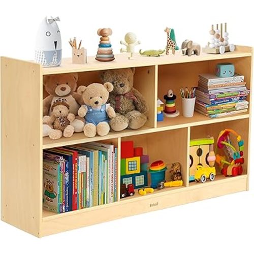 Toy Storage Organizer, 2-Tier Kids Bookshelf, 5 Cube Kids' Bookcases for Kids Room, Playroom, Classroom, Nursery, Kindergarten