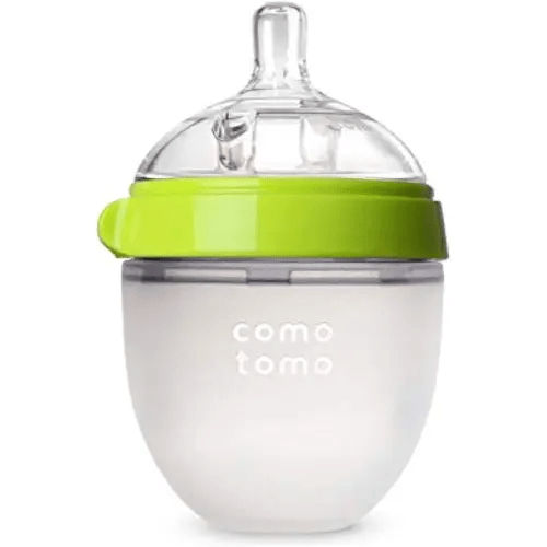 Comotomo Natural Feel Baby Bottle, Green, 5 Ounces