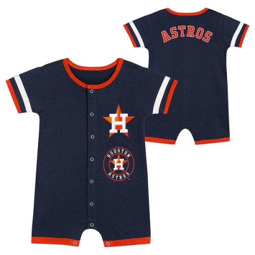 Houston Astros Newborn Double Hit Coveralls - Navy