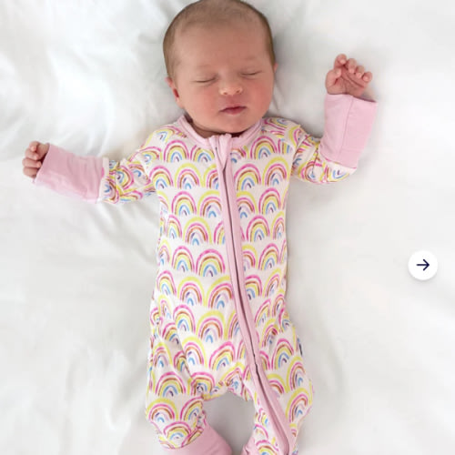 Pastel Rainbows Zippy - Little Sleepies