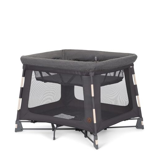 Maxi-Cosi Swift Baby Playpen with Mat, Baby Play Yards, Pack and Play with Bassinet - Portable Playpen for Babies and Toddlers, Classic Graphite