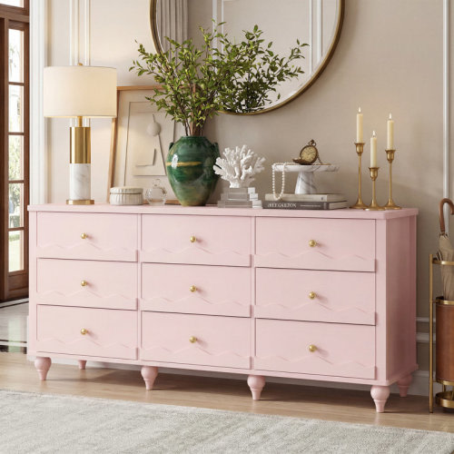 Bay Isle Home™ 63 Inches Wide Dressers With 9 Wide Chest Of Drawers | Wayfair