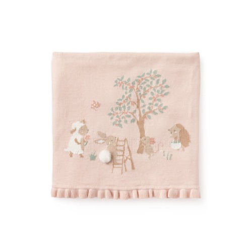 Garden Picnic Cotton Knit Blanket