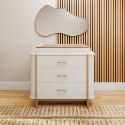 The Milan Dresser | Modern Nursery Dresser: 3 Drawers - Nurture&