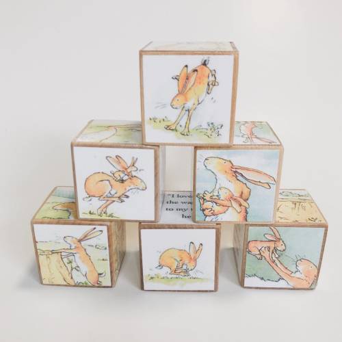 Guess How much I love you wooden blocks - Little Nutbrown Hare - story book blocks