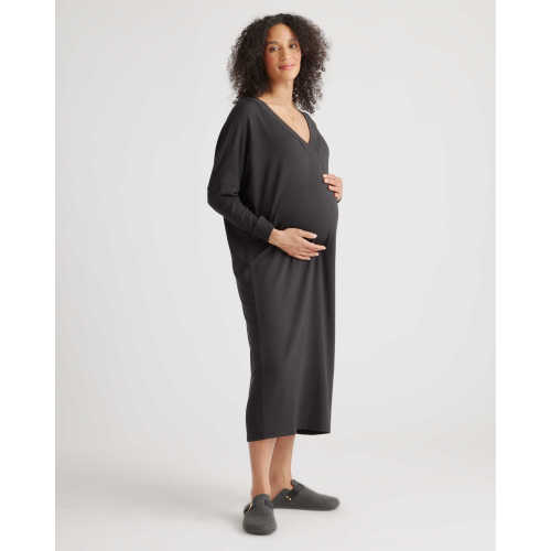 French Terry Modal Maternity & Nursing Lounge Dress