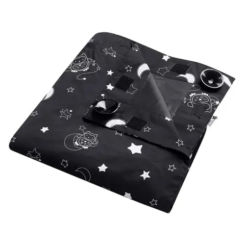 Tommee Tippee Sleeptime Portable Baby Blackout Blind, Large, 51 x 78 Inches Travel Window Blinds, Strong Suction, Foldable, Lightweight Naptime Blind, Nighttime Animations