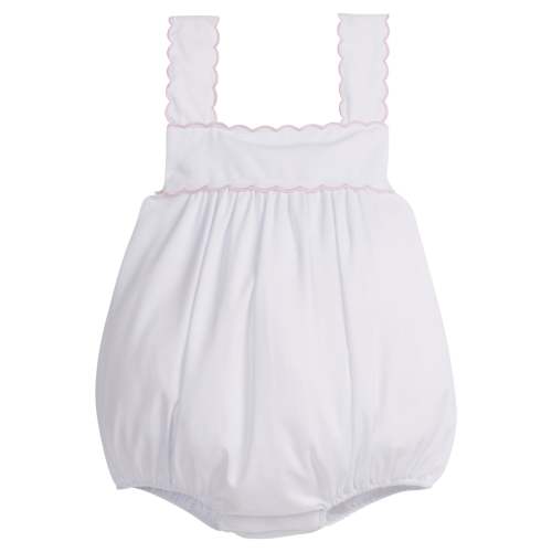 Scallop Bubble - White with Light Pink
