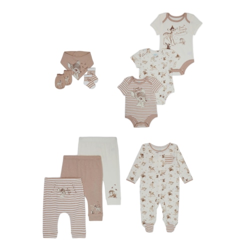 Disney Baby Wishes + Dreams Bambi Layette Shower Gift Set Bundle, 10-Piece, Sizes NB-6/9M