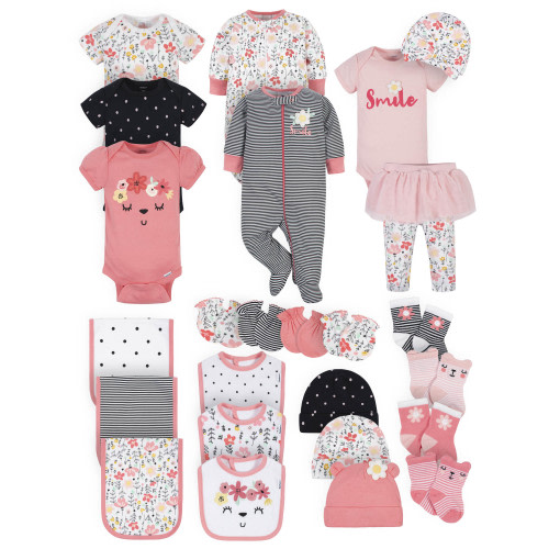 Gerber Baby Girl Shower Gift Set, 25-Piece (Newborn-0/3M)