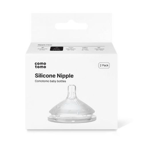 Comotomo Silicone Replacement Bottle Nipples Gen 2 - 2pk - Level 1 - Slow Flow