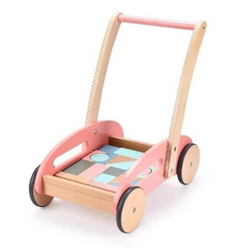 Childlike Behavior Premium Wooden Toy Baby Walker, Brown