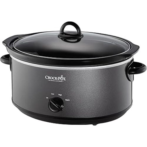 Crock-Pot 7-Quart Manual Slow Cooker, Charcoal