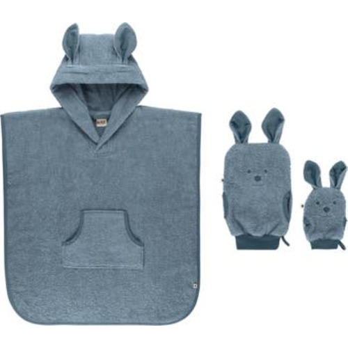 Kangaroo Hooded Bath Towel & Bath Mitrs Set