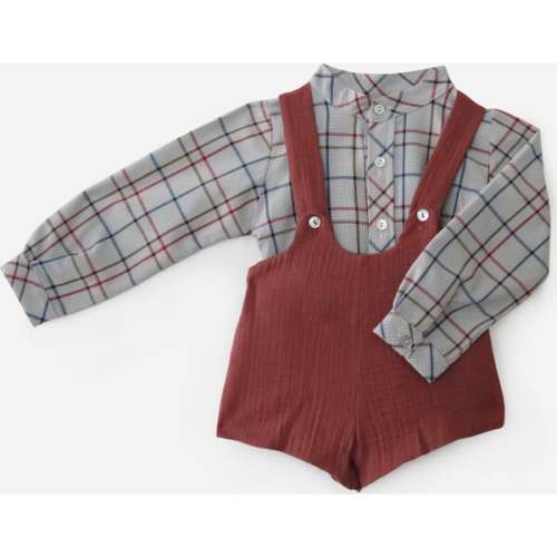 Hugo Set, Plaid - Grey Elephant | Maisonette