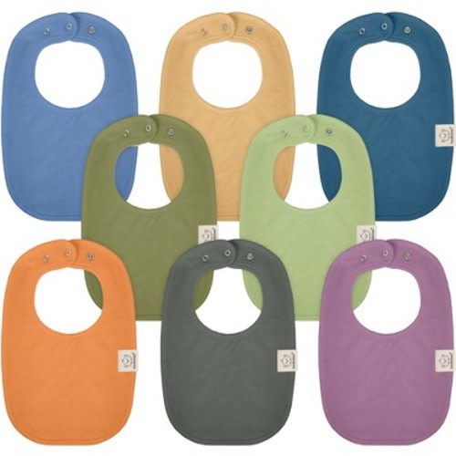 Keababies 8pk Organic Baby Bibs