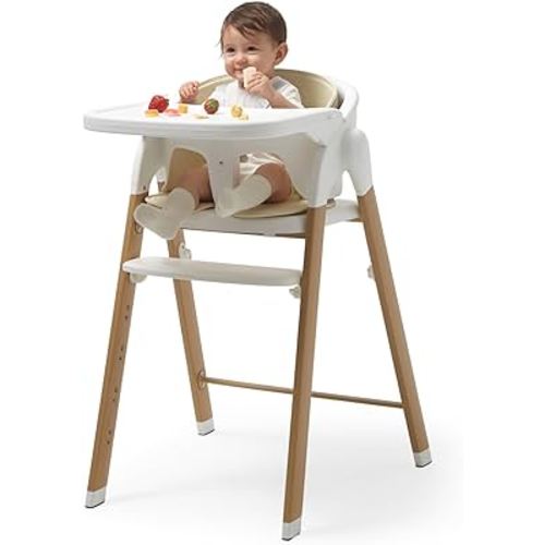 High Chair for Babies and Toddlers Adjustable Foldable Convertible 5 Point Harness Easy Clean with Removable Tray Baby Highchair Grows up with Family