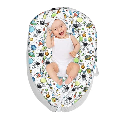 Portable 𝐁𝐚𝐛𝐲 Lounger Pillow Sleeping Soft Nest Lounger 𝐁𝐚𝐛𝐲 Floor Seat for Home & Travel
