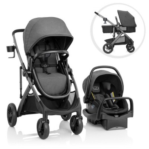 Evenflo Pivot Suite Travel System with LiteMax, Color: Devon Gray
