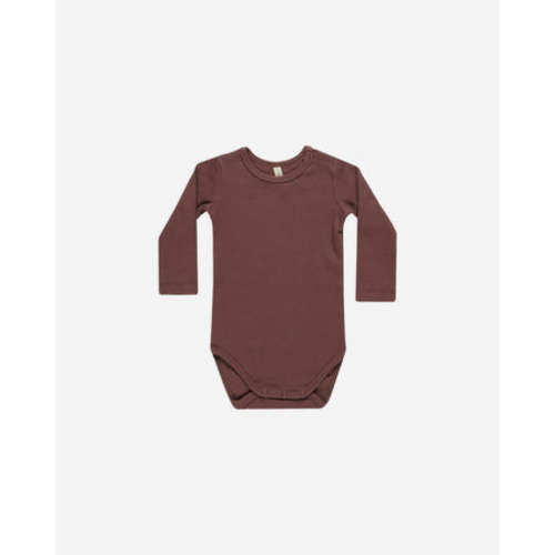 Ribbed Long Sleeve Bodysuit || Plum
