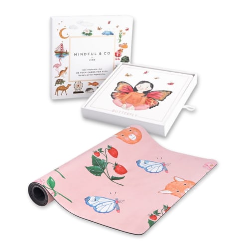 Kids Yoga Bundle - Yoga Mats & Flash Cards