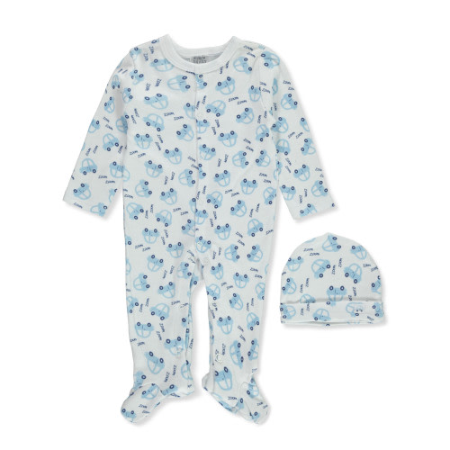 Funny Bunny Baby Boys' 2-Piece Coveralls Set Outfit