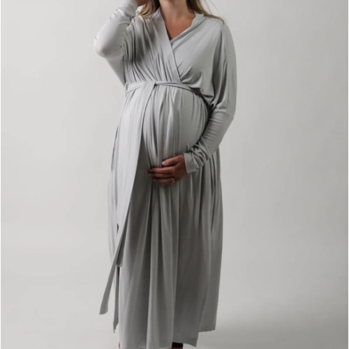 GOLDIE || LONG SLEEVE LOUNGEWEAR MATERNITY ROBE