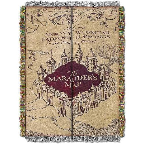 Northwest Woven Tapestry Throw Blanket, 48" x 60", Marauders Map