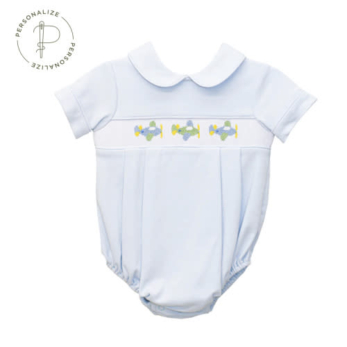 Airplane Blue Knit Bubble