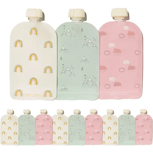 Strawberry Bear Glass Water Bottle with Nipple Sippy 11oz Kawaii