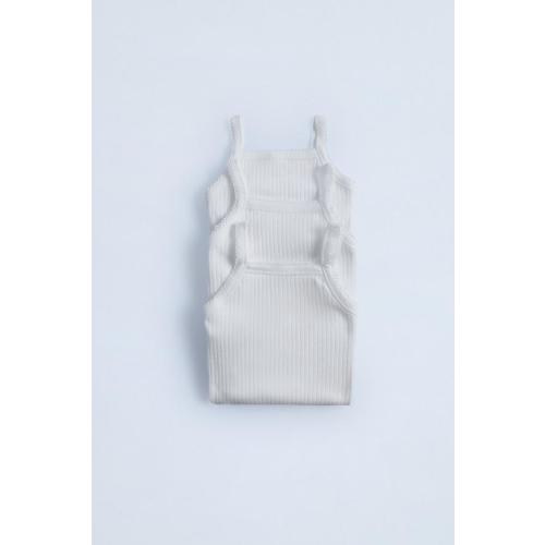 THREE-PACK OF SLEEVELESS BODYSUITS - White | ZARA United States