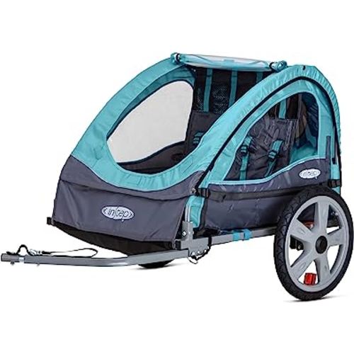 Instep Bike Trailer for Toddlers, Kids, Single and Double Seat, 2-In-1 Canopy Carrier, Multiple Colors
