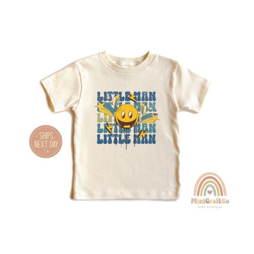 Little Man Shirt, Funny Kids Shirt, Toddler Boy Gifts, Toddler Birthday Gift Shirt, Baby Boy Clothes, Natural Bodysuit, Natural Toddler Tee
