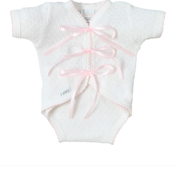 Paty Knit Ribbon Tie Onesie – PatyInc