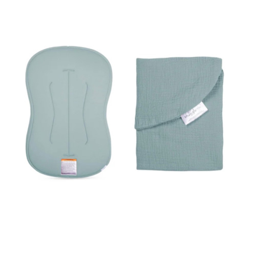 Lounger Curve + Muslin Cover Set | Slate