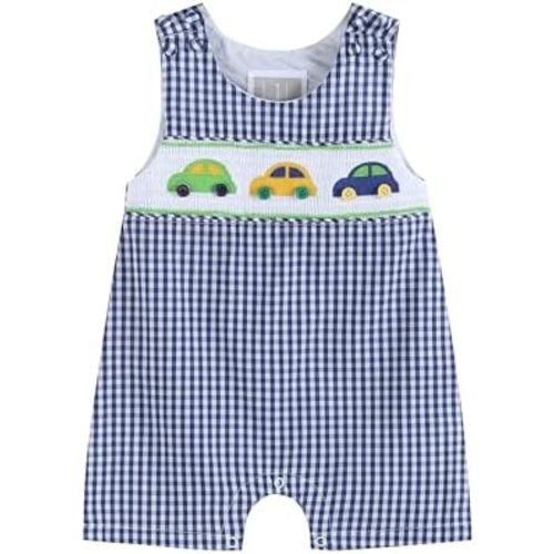 Lil cactus Baby Boys and Toddler Smocked Shortalls