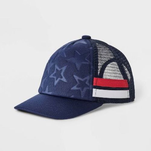Baby Boys' Stars Trucker Hat - Cat & Jack™ Navy Blue 12-24M