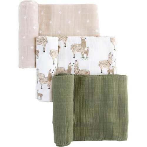 3-Pack Cotton Muslin Swaddle Blankets