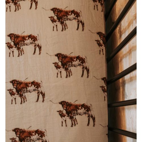 Sagebrush Longhorn Bamboo Muslin Crib Sheet – Cowkid Clothing Company