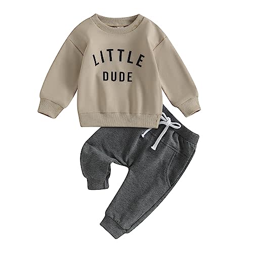 MOBJVIY Toddler Baby Mama's Boy Clothes Long Sleeve Sweatshirts Jogger Pant Newborn Boys 2 Piece Outfits Fall Winter