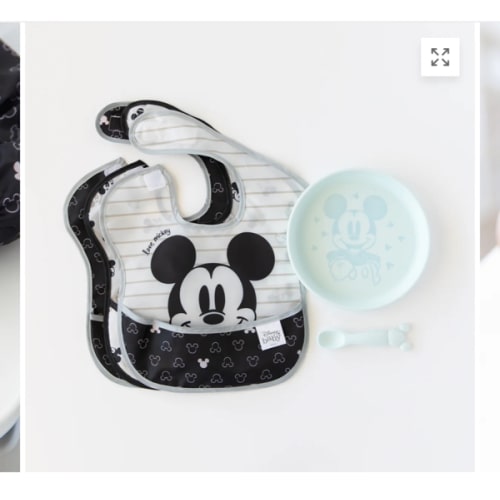 Disney Mickey Mouse Silicone Plate and Spoon for Infants | Bumkins