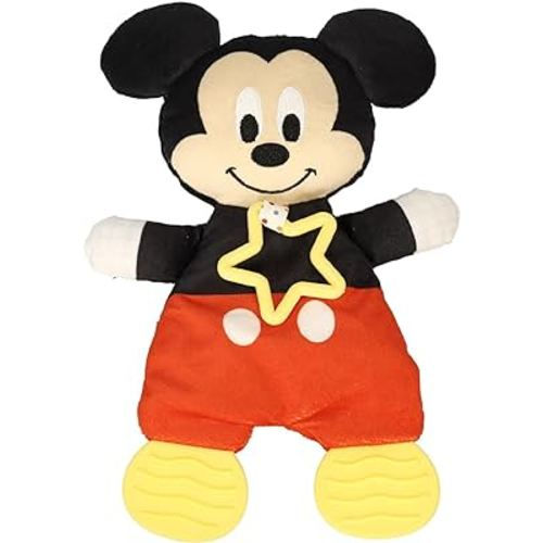 Kids Preferred Disney Baby Mickey Mouse Plush and Sensory Crinkle Teether Toys for Newborn Baby Boys and Girls 10.5 inches