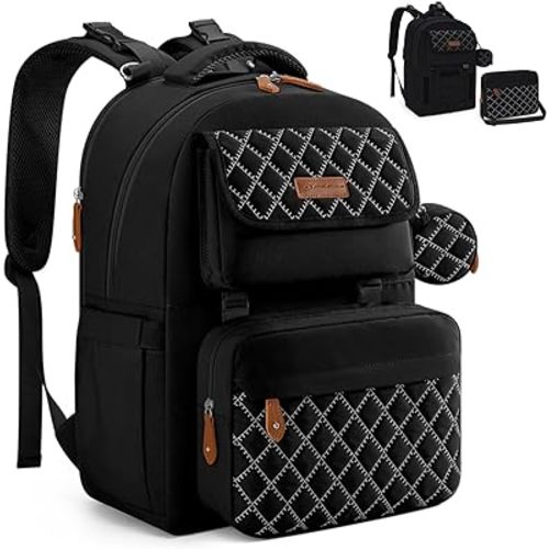 Maelstrom Diaper Bag Backpack,29L-45L Expandable Large Baby Bag for 2 Kids/Twins Baby Stuff, with Removable Cross Body Bottle Bag for Mom/Dad,Stylish Nappy Bag Gift for Boys/Girl-Black