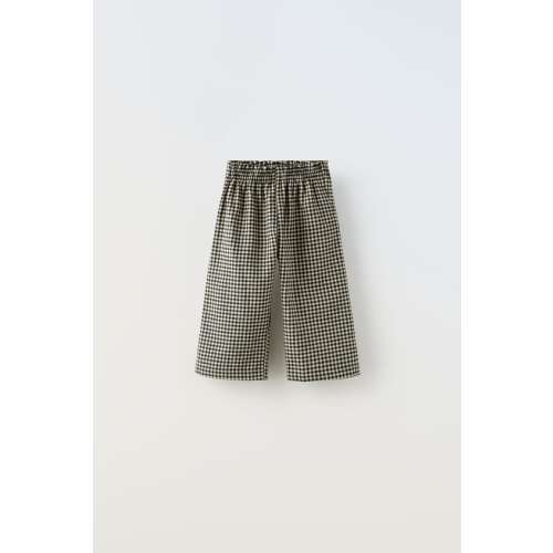 FLUID GINGHAM PANTS