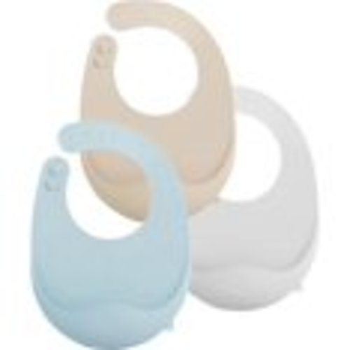 3 Pack Super Light Silicone Baby Bibs for Boys Girls| Waterproof Baby Bibs with Pocket Food Catcher Soft Adjustable Silicone Feeding Bibs