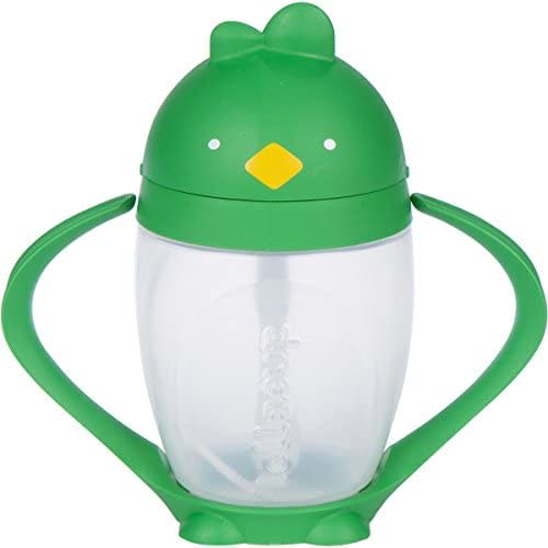 Lollaland Weighted Straw Sippy Cup for Baby: Lollacup - Transition Kids, Infant & Toddler Sippy Cup (6 months - 9 months) | Shark Tank Products | Lollacup (Good Green)