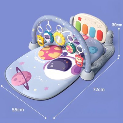 KOPPOP Baby GYM Play Mat, Tummy Time Toys, Kick and Play Piano with Music and Light, Baby Gym Activity Center Baby Toys 0-12 months