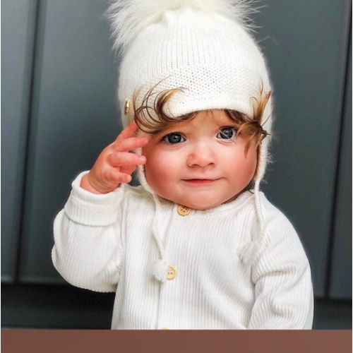 Cashmere Aviator Pom Hat