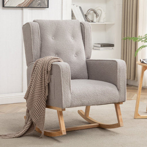 Isabelle & Max™ 33" Wide Rocking Chair with Solid Wood Leg & Reviews | Wayfair